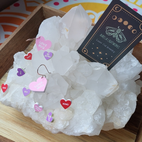 🩷 Conversation Heart Earrings ❤️ - Picture 2 of 9